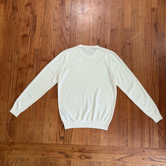 SuitSupply Off White Merino Crewneck Sweater size M - Picture 11 of 16